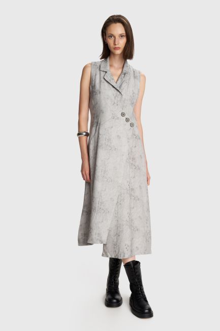 Midi sleeveless dress - Grey