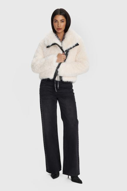 Faux fur jacket - White