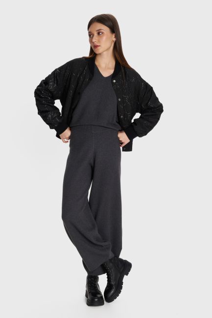 Barrel pants with elastic waist - Grey