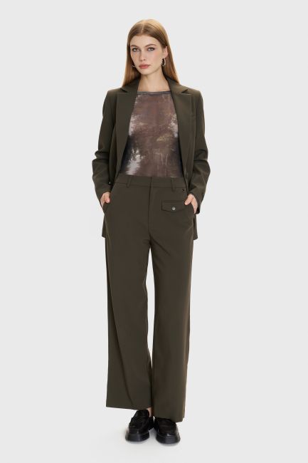Straight formal pants - Green