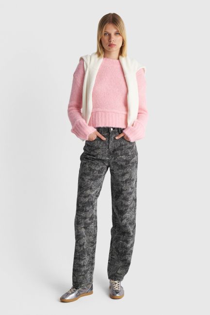 Fuzzy knit top - Pink