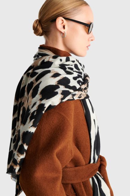 Leopard-print scarf - Multicolor