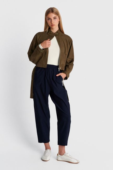 Trousers with an elasticated waist - Blue