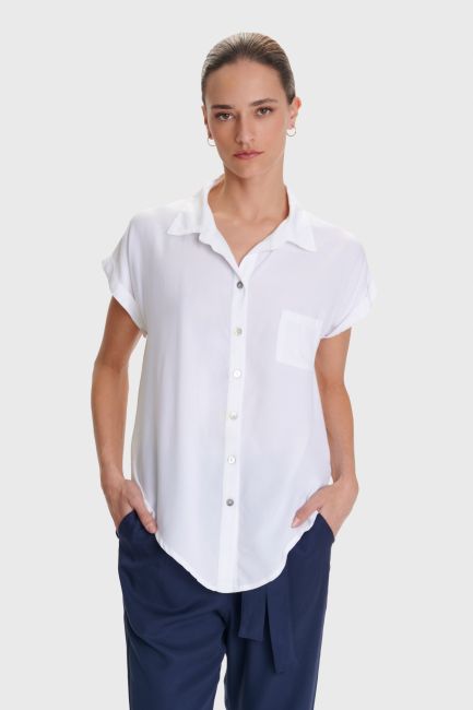 Monochrome short-sleeve shirt - White