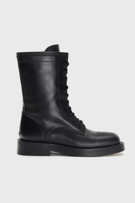 Leather combat boots - Black