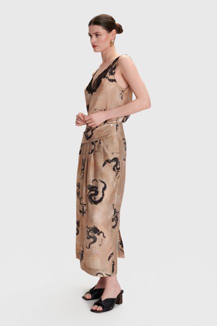 Midi skirt with pattern - Multicolor