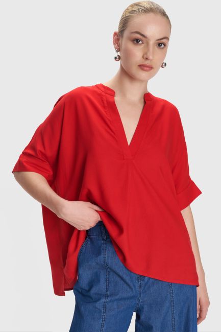3/4 sleeves tunic - Red
