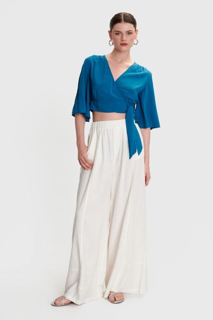 Wrap top with decorative buttons - Ottanio