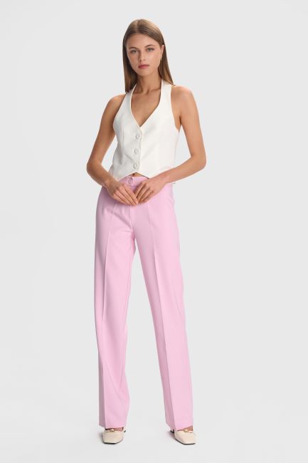 Straight-leg formal trousers - Pink