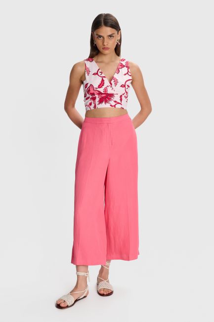 Straight leg pants - Coral