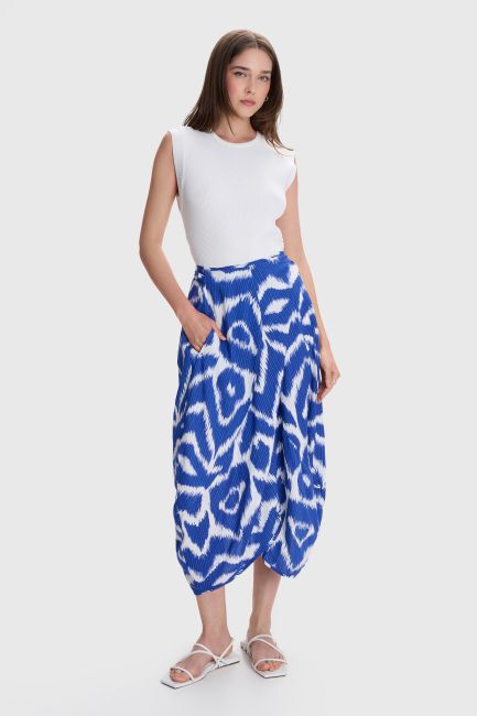 Printed skirt - Sky blue