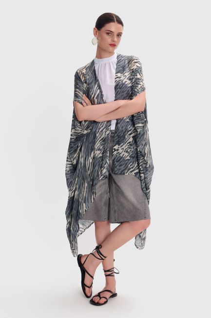 Zebra print kimono - Multicolor