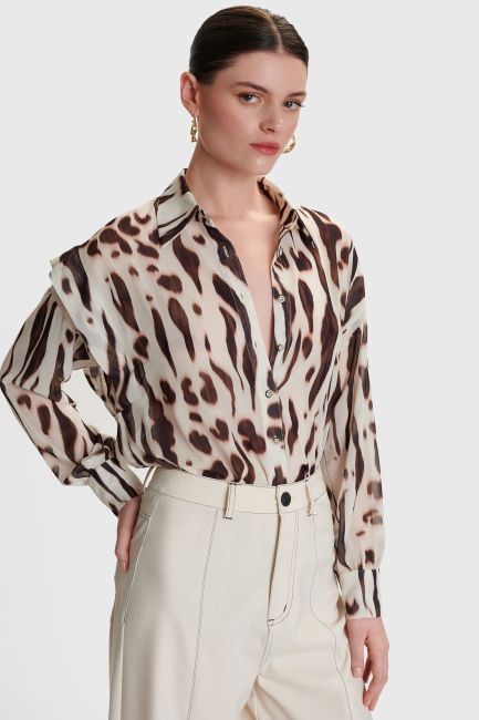 Sheer printed shirt - Multicolor