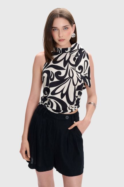 Halter neck top - Black